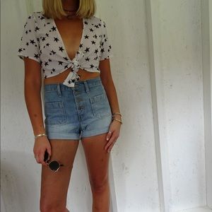 Levi’s Shorts High Waisted Orange Tab